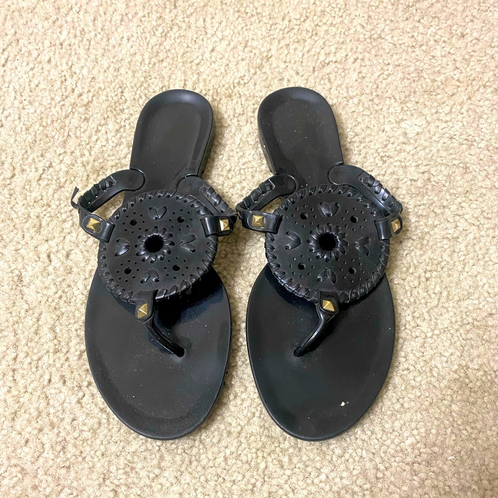 Black jack rogers jelly sandals size 9.